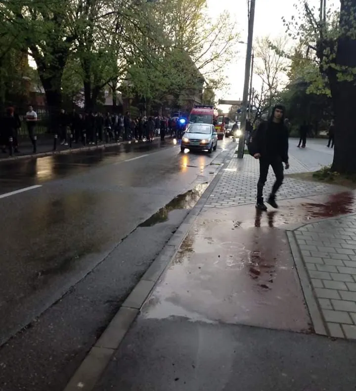 Elev accidentat în faţa Colegiului Brătianu din Piteşti