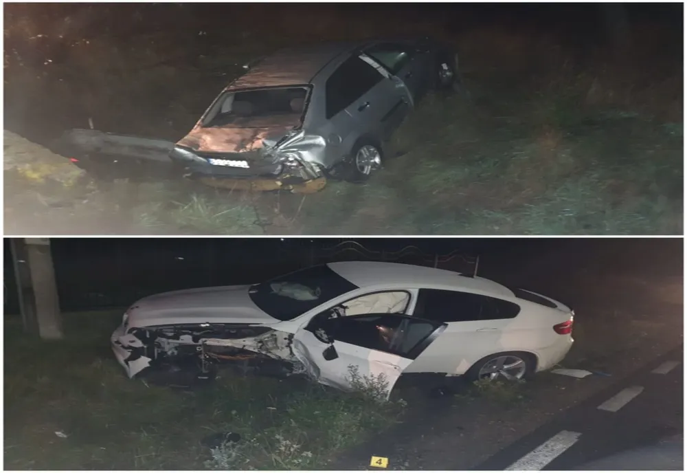 Impact frontal între două autoturisme, la Băiculești. Tată și fiică, răniți