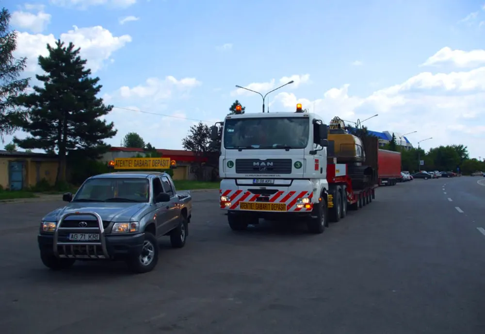 Transport agabaritic în această dimineață. Care este traseul 