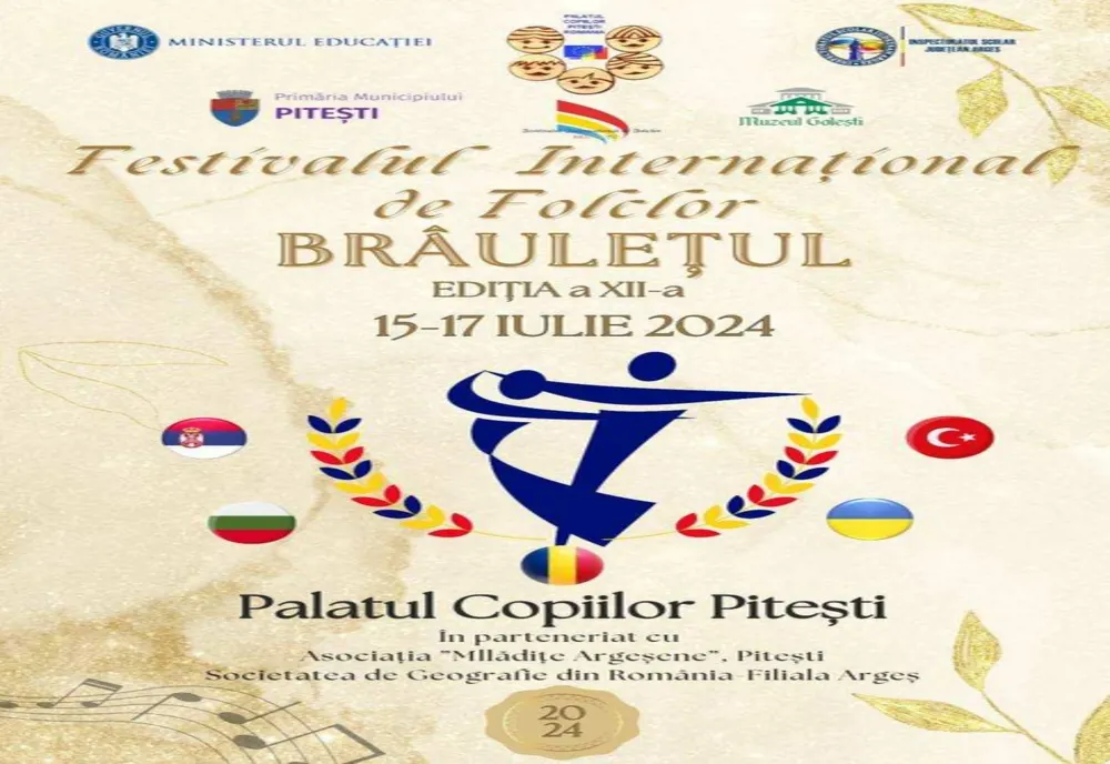 FESTIVALUL INTERNAȚIONAL DE FOLCLOR ”BRÂULEȚUL” LA PALATUL COPIILOR PITEȘTI