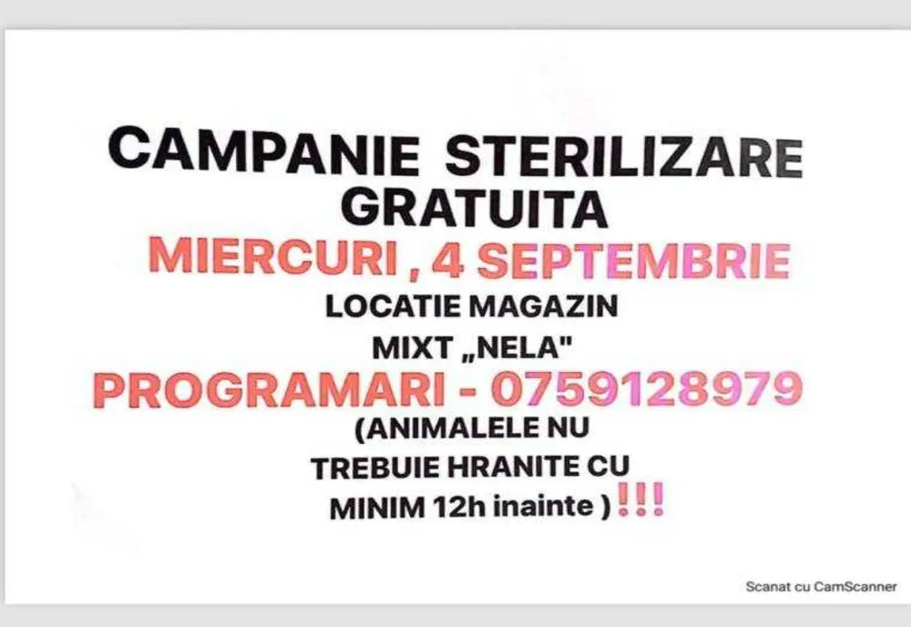ASOCIAȚIA TIERHILFE HOFFNUNG ORGANIZEAZĂ O CAMPANIE DE STERILIZARE ȘI MICROCIPARE GRATUITĂ ÎN COCU