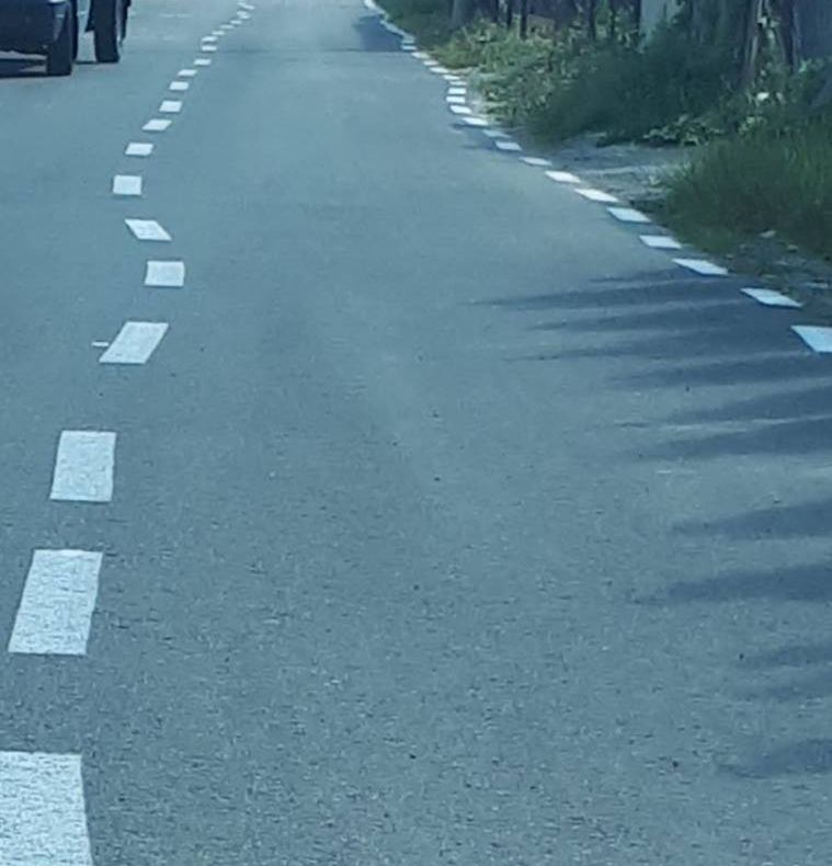 Marcaj rutier făcut de Dorel, la Pitești! S-a inventat linia discontinuă șerpuită!