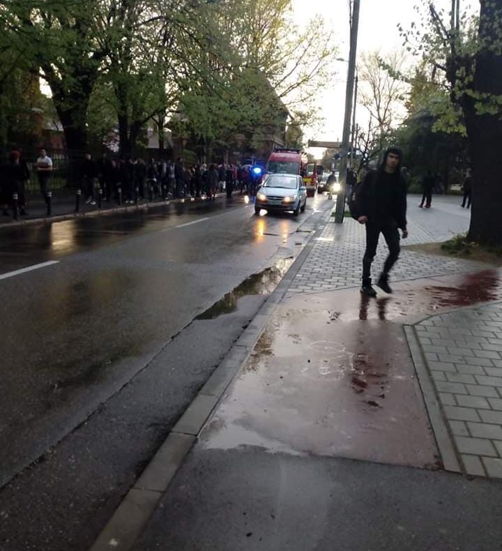 Elev accidentat în faţa Colegiului Brătianu din Piteşti