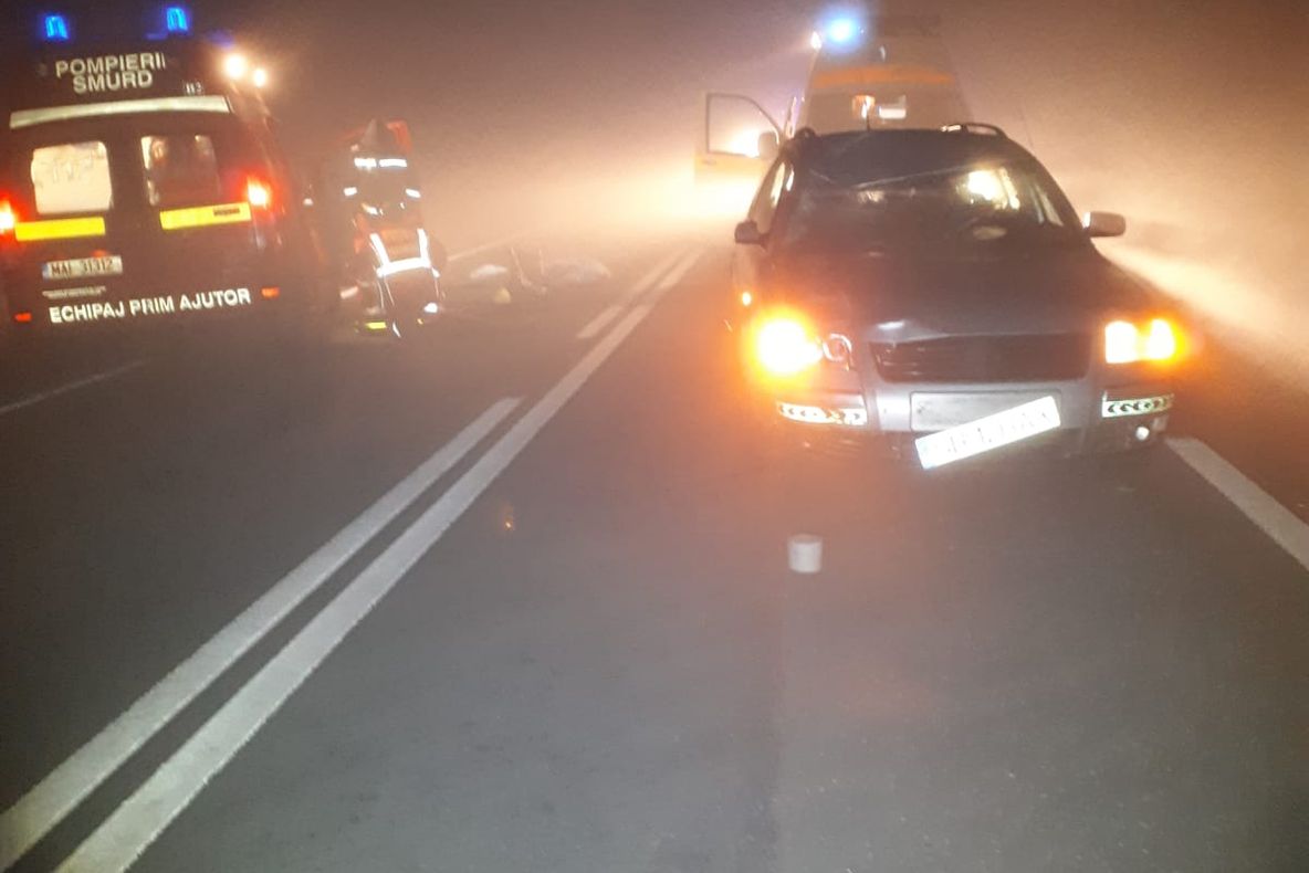 Ceața densă a dus la producerea unui accident, la Mălureni