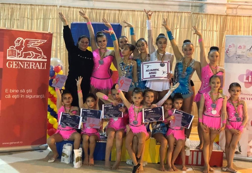Zece medalii de aur, câștigate de gimnastele Centrului Cultural Pitești