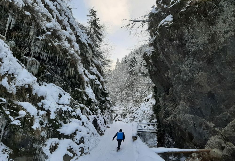 De Ziua Mondială a Zăpezii, foarte mulți turiști au ales zona montană din Bistrița-Năsăud! Recomandările jandarmilor
