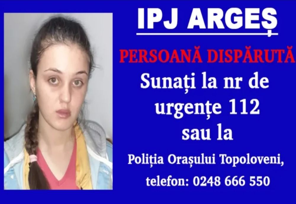 Tânără cautată. Persoanele care pot da relaţii despre minora în cauză sunt rugate să anunţe Serviciul Unic de Urgenţă