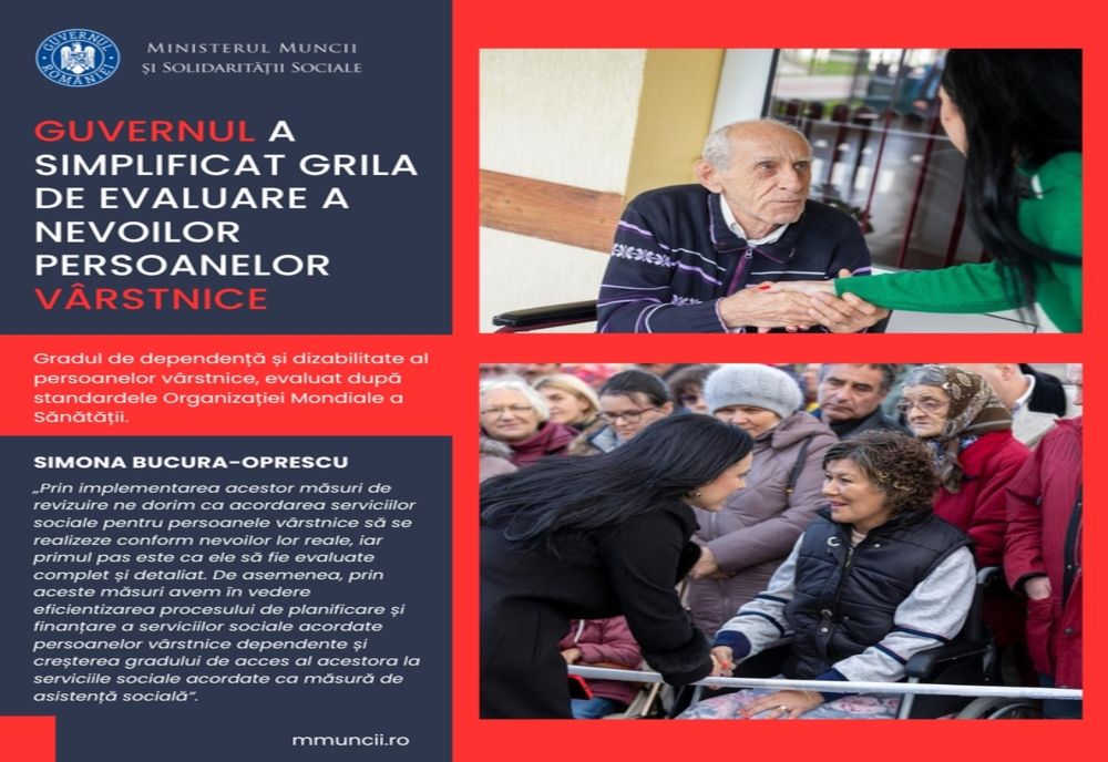 GRILA NAȚIONALĂ DE EVALUARE A NEVOILOR PERSOANELOR VÂRSTNICE A FOST REVIZUITĂ DUPĂ 24 DE ANI