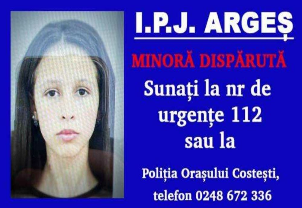 DISPARIȚIE ÎNGRIJORĂTOARE: MINORA DUMITRESCU ALEXIA ANA MARIA, DE 14 ANI, ESTE CAUTATĂ DE POLIȚIE
