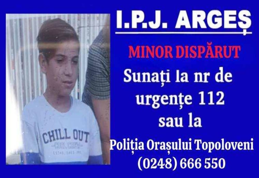 MINOR DISPĂRUT DIN DOBREȘTI: POLIȚIA A FOST ALERTATĂ DE PLECAREA LUI NICOLAE EMANUEL MARUNȚELU