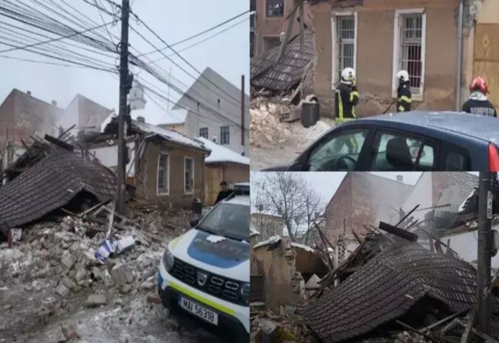 EXPLOZIE la sediul Poliției Lugoj! Trei angajați MAI au fost răniți după ce o anexă a sărit în aer FOTO&VIDEO