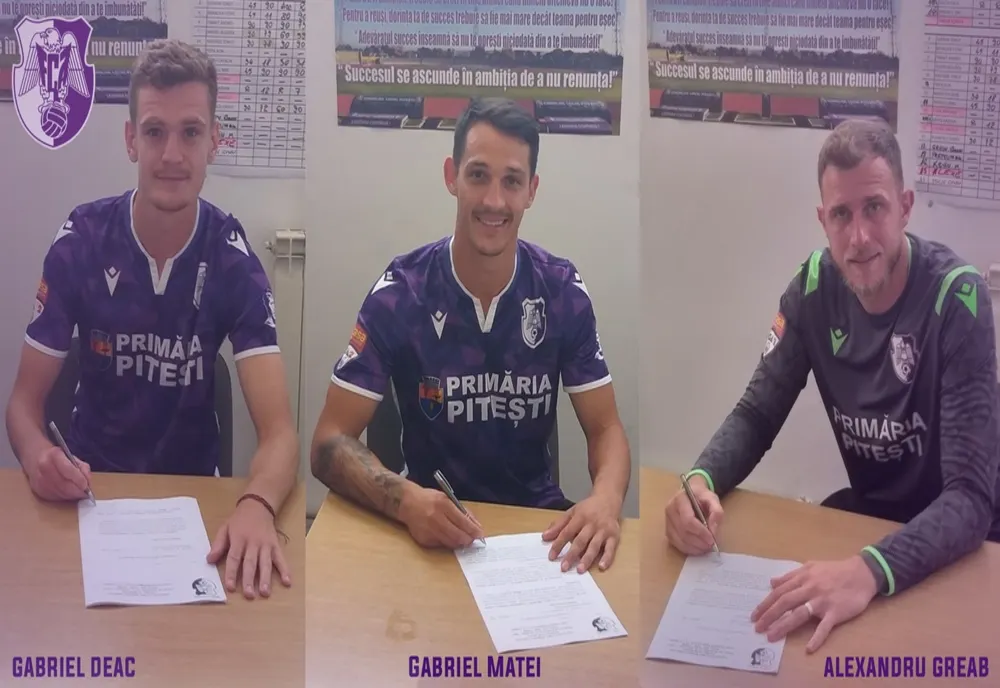 Bun venit, Gabi Matei, Gabriel Deac şi Alexandru Greab! Transferuri la FC Arges