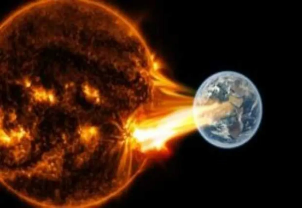 O FURTUNĂ SOLARĂ PUTERNICĂ SE APROPIE DE PĂMÂNT