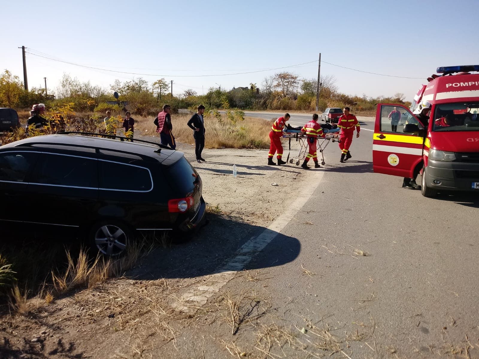 O masina a ajuns in sant pe a1