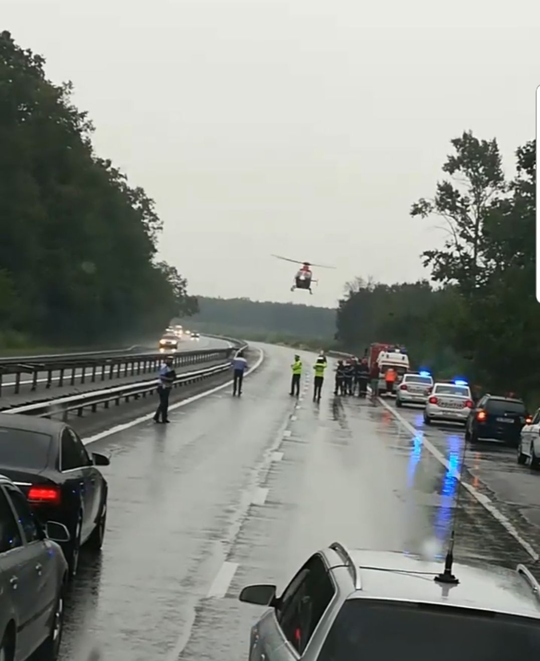 A1 accident - elicopter SMURD