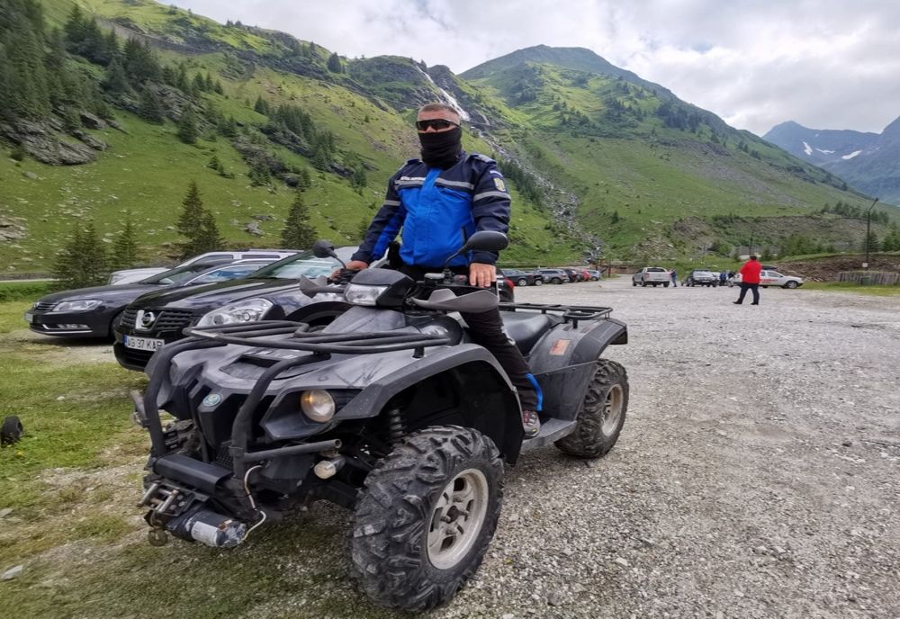 Hrănea o ursoaică pe Transfăgărăşan, fiind amendat de jandarmi