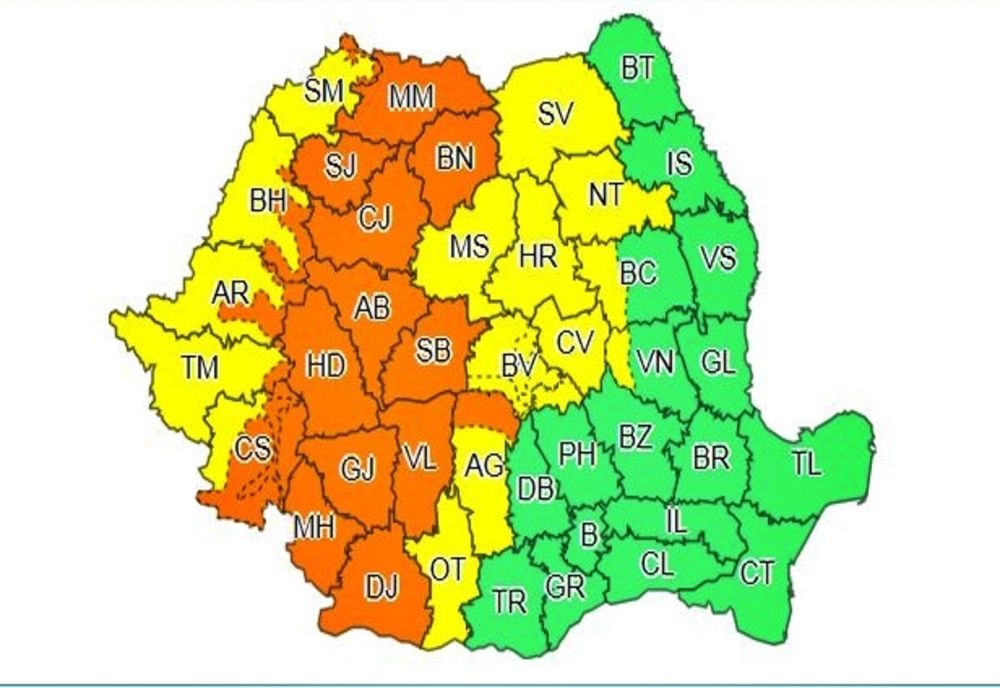 Vreme severă în mai multe zone ale țării, anunță ANM