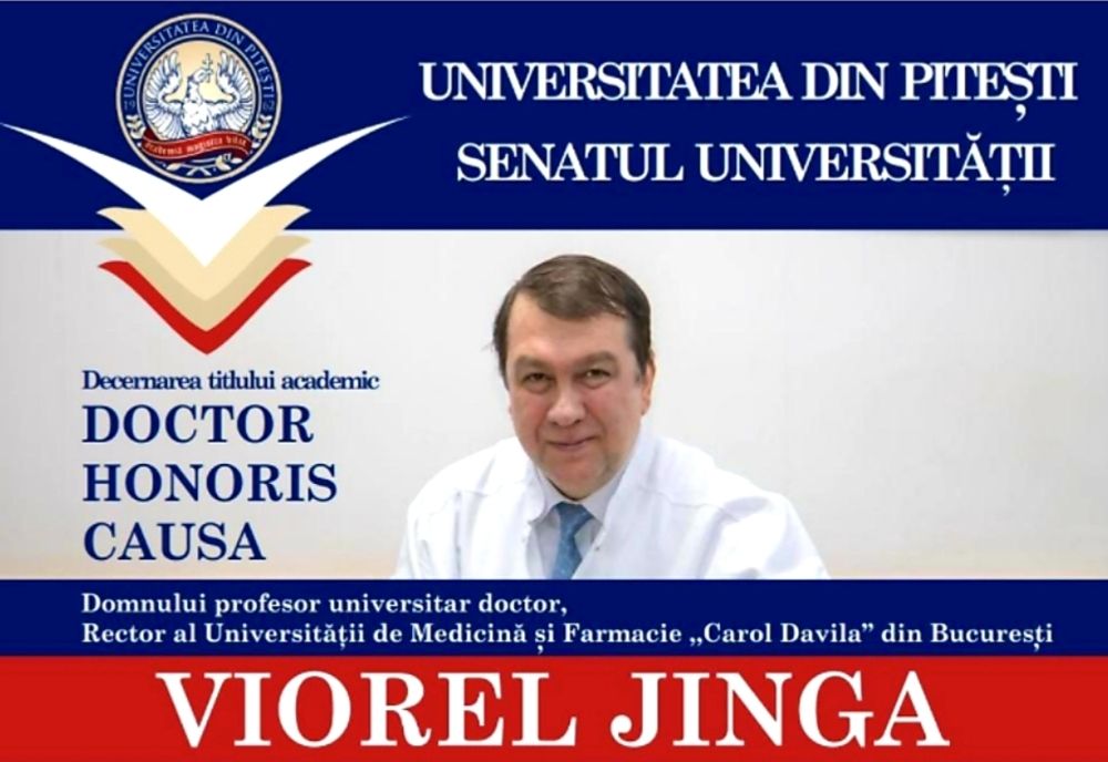 Dacă vrei să faci un lucru bine, pune și suflet când îl faci! Viorel Jinga- Doctor Honoris Causa 