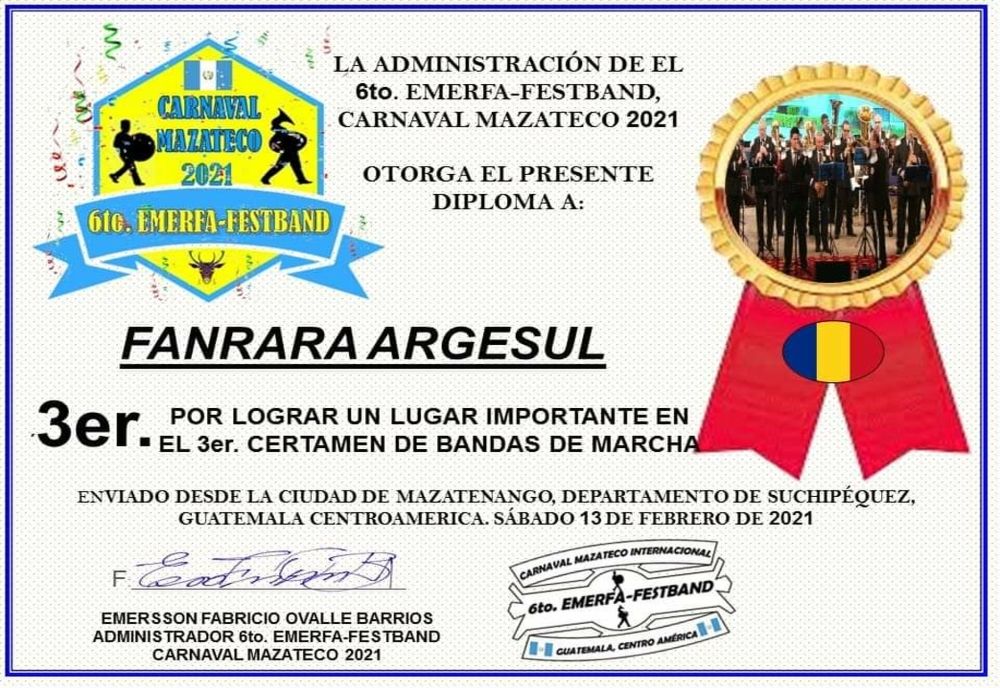 Fanfara Argeșul, locul trei la carnavalul Mazateco din Guatemala