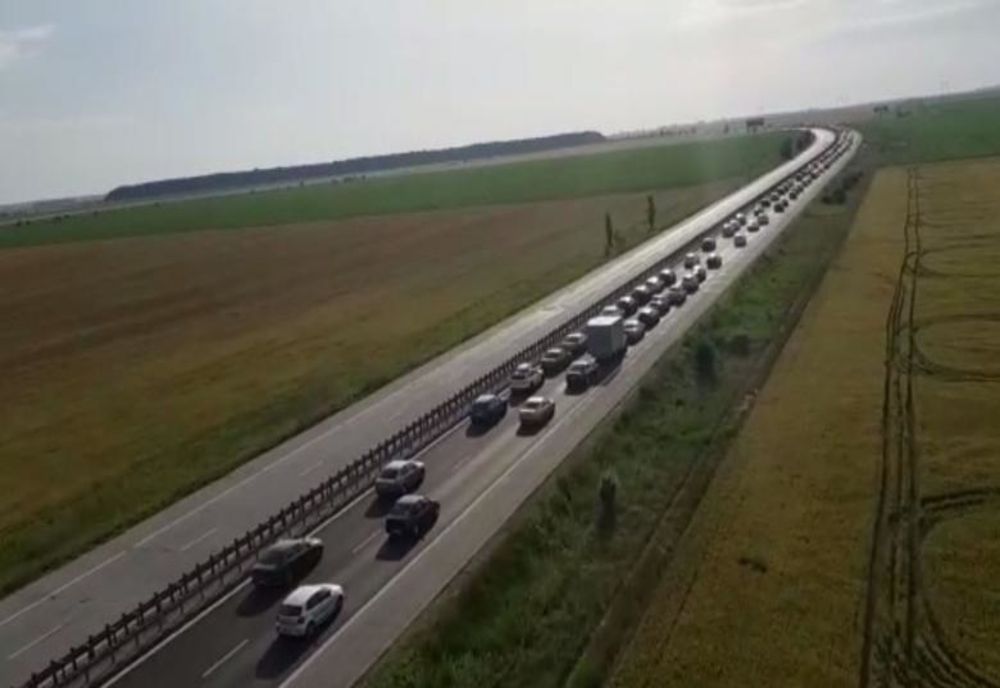 VIDEO Trafic intens spre litoral pe Autostrada Soarelui
