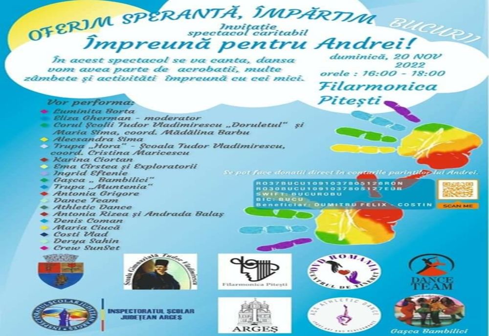 Spectacol pentru a ajuta un copil să învingă boala! Cum pot ajuta cei din jur!