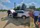 A lovit un copac și s-a răsturnat cu mașina, la Priboieni