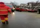 VIDEO. Un şofer băut a lovit mortal un pieton aflat pe marginea drumului şi a doborât un stâlp de electricitate