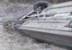 Accident în Piteşti: Un autoturism răsturnat pe Calea Drăgăşani