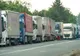 Camioane și tiruri cu viteză redusă, în cadrul unui protest