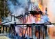 Incendiu la o cabană din lemn, în Argeș
