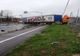 Carambol la Mărăcineni. Un TIR a rămas imobilizat pe stradă